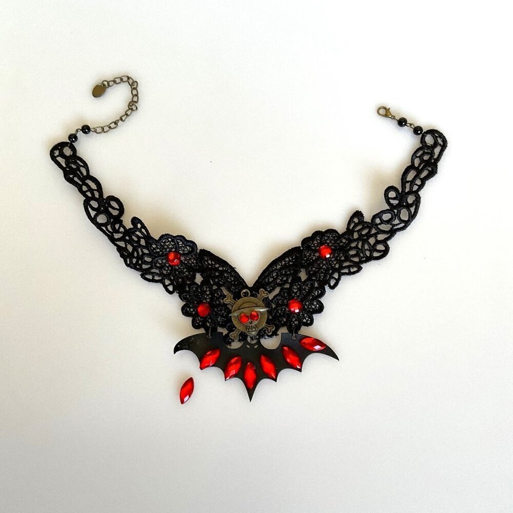 New Goth Lace Punk Choker Necklace Cosplay (Flaw)